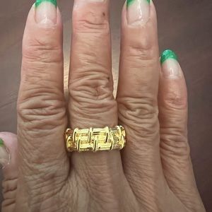 Missoma Wide Raffia Ring - NEW 6.5 size